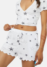 Text Ur Ex Star Lettuce Hem Shorts