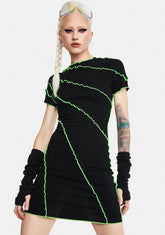 Enter The Void Seamed Mini Dress