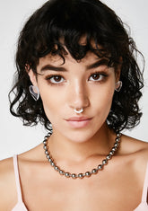 Clear Honeymoon Heart Earrings