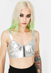 Metallic Extra Crop Top