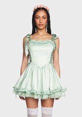 Takes The Cake Mini Dress - Light Green