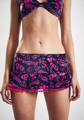 Certified Freak Velour Mini Skirt