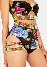 Neon Galaxy Harness Shorts