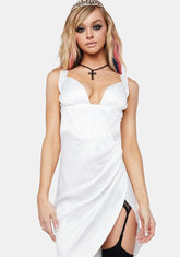 Ivory Movie Star Glamorous Mini Dress