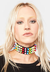 Bright Bby Spiked Collar