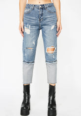 Extreme Caution Crop Jeans