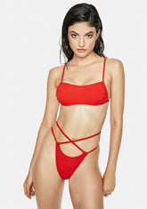 Badlands Ruched Side Bandeau Bikini Top