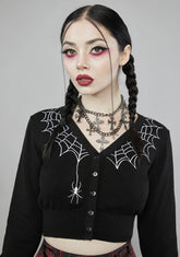 Web Obsessed Embroidered Cardigan