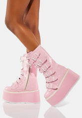 Pink Holographic Prizm Heist Buckle Boots