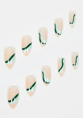 Peppermint Swirl Press On Nails