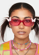 Blush Read My Mind Butterfly Sunglasses
