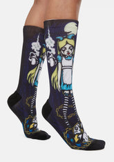 Alice Crew Printed Socks