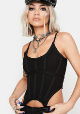Black Cami Bustier Top