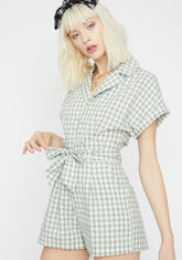 Spring Romance Gingham Romper