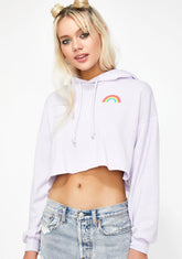 Rainbow World Cropped Hoodie