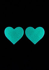 White Glow In The Dark Heart Pasties