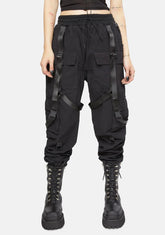 Synth Unisex Strappy Washed Cargo Pants