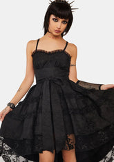 Magic Girl Pleated Rose High Low Dress