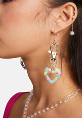 Azure Forever Love Heart Drop Earrings