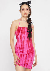 Tie Dye Berry Splash Savage Mini Dress