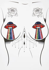 Sequin Rainbow UFO Nifty Nipztix Pasties