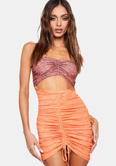 Skinny Dipping Ruched Mini Dress