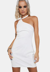 Iced Out One-Shoulder Mini Dress