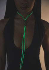 Green Light Up Bolo Tie