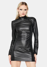 Your Intentions Vinyl Mini Dress