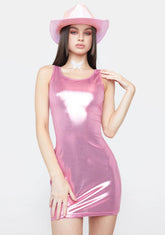 Beg Me Again Metallic Mini Dress