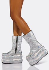 Space Raid Holographic Puffer Boots