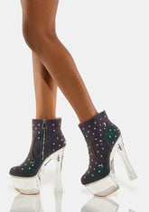 Reflective Colima Clear Platform Boots