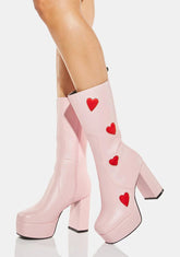 Pink Believe That Platform Boots