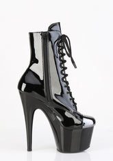 Adore-1020 Platform Ankle Steel Toe Boots-Black