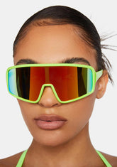 Lime Power Surge Shield Sunglasses