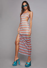 Sunset Splash Crochet Maxi Dress