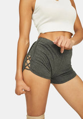 Charcoal Come Correct Booty Shorts