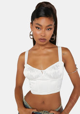 A Day's Work Satin Bustier Top