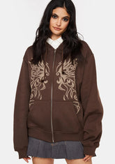 Fairy Wings Zip Up Hoodie Jacket