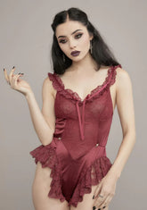 Kiss Of Death Satin Teddy