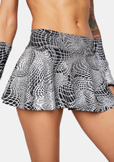 Ultra Wave Reflective Mini Skirt