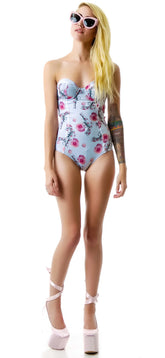 Roses and Guns Cage One Piece