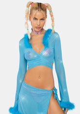 Lyrical Mirage Hooded Wrap Top
