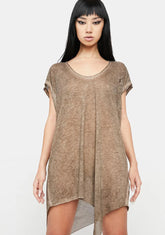 Atmosphere Unisex Scoop Neck Asymmetrical Tee