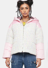 In Character Tweed Puffer Jacket