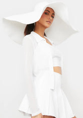 Jolly Holiday Wide Brim Straw Hat