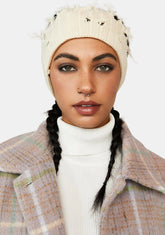 Atmosphere Beige Distressed Headband