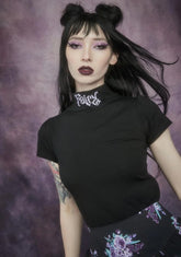 Dark Universe Embroidered Fairy Mock Neck
