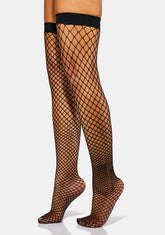 Wicked Deadly Kisses Fishnet Thigh Highs