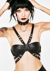 Cruel Ambition Vegan Leather Bra